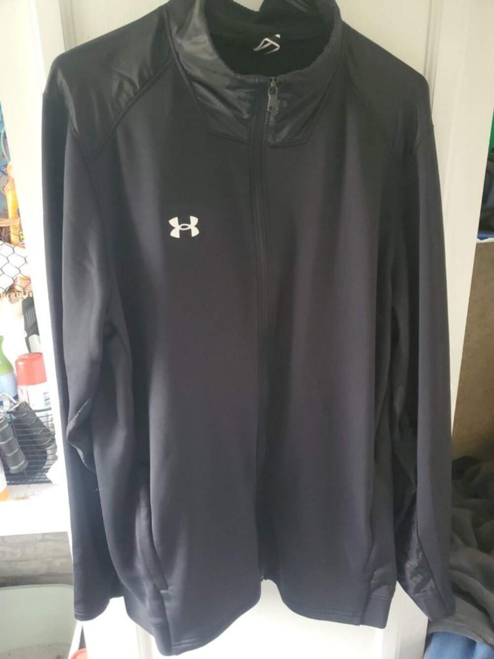 Under Armour Men's XL Black Full Zip Athletic Jacket Loose Fit